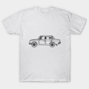 Minimalist Soviet Car Drawing T-Shirt